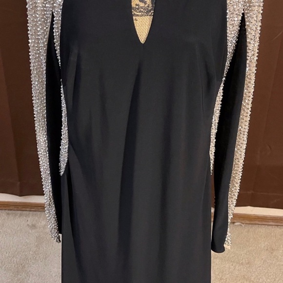 Xscape Black Dress with Silver Accents - Picture 1 of 4